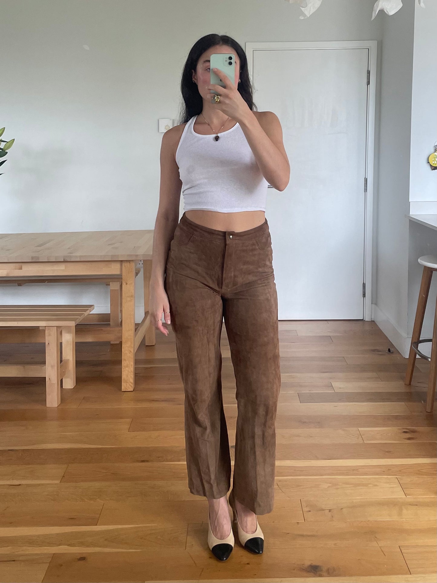 Brown Suede Pants