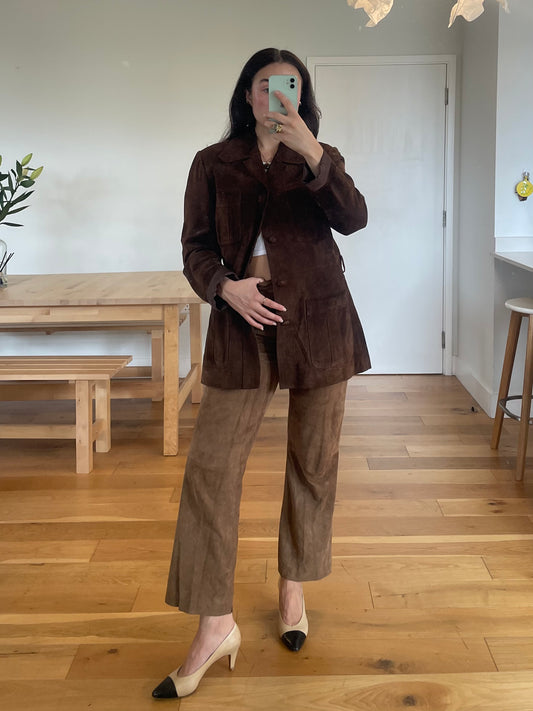 Brown Suede Pants